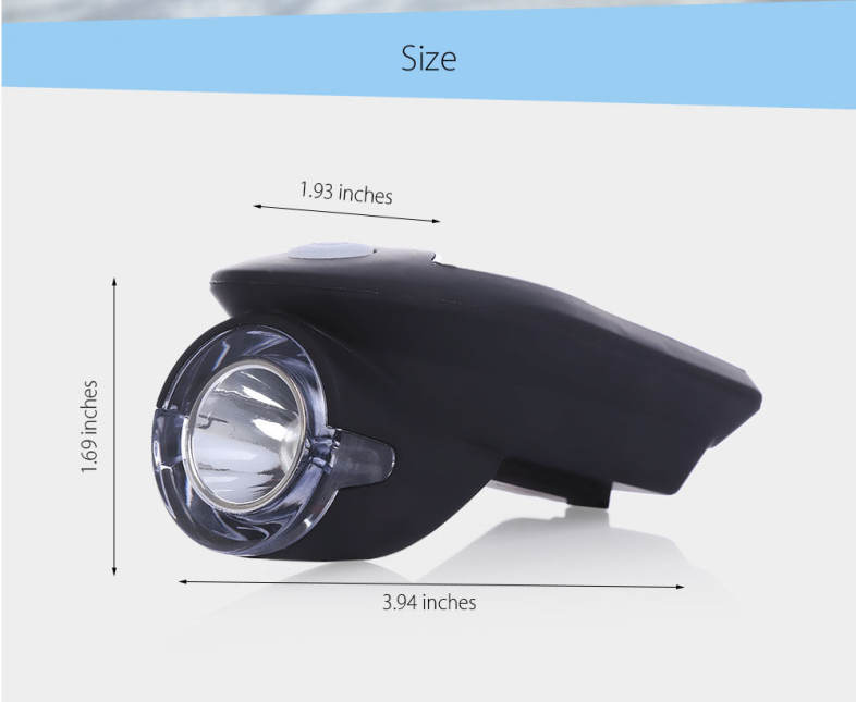 Rechargeable USB Solar Energy Bicycle Cycling Light Front Head Flashlight LED Warning Lamp