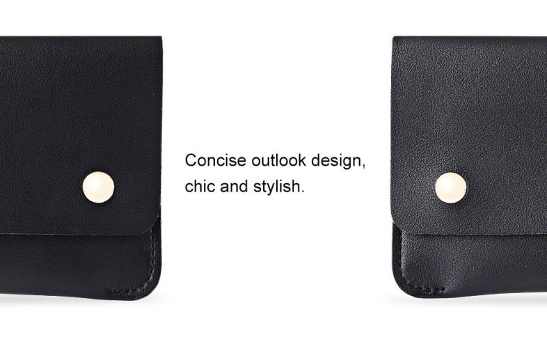 Unisex Concise Design Rivet Element Leather Long Wallet