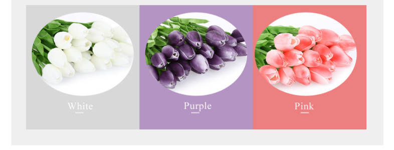 20pcs Artificial PU Tulip Flower Bouquet Home Office Party Wedding Decoration
