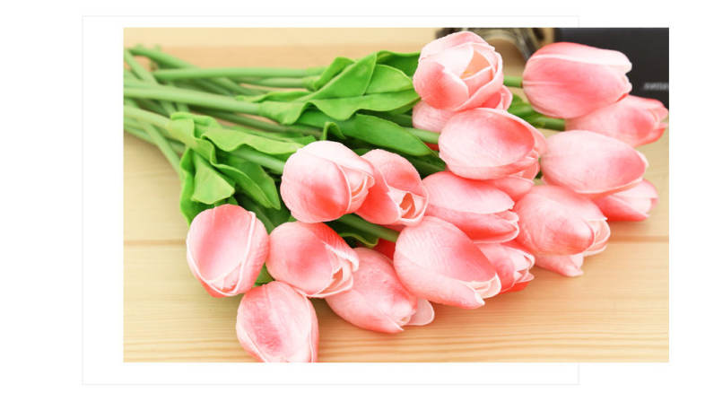 20pcs Artificial PU Tulip Flower Bouquet Home Office Party Wedding Decoration