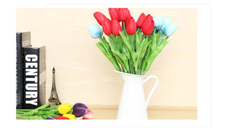 20pcs Artificial PU Tulip Flower Bouquet Home Office Party Wedding Decoration