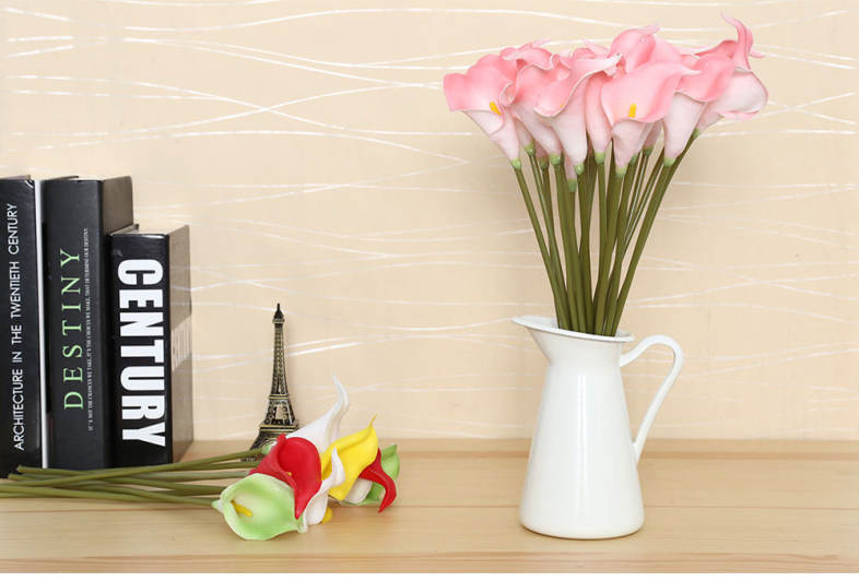 20pcs Artificial PU Calla Lily Flower Bouquet Home Office Party Wedding Decoration