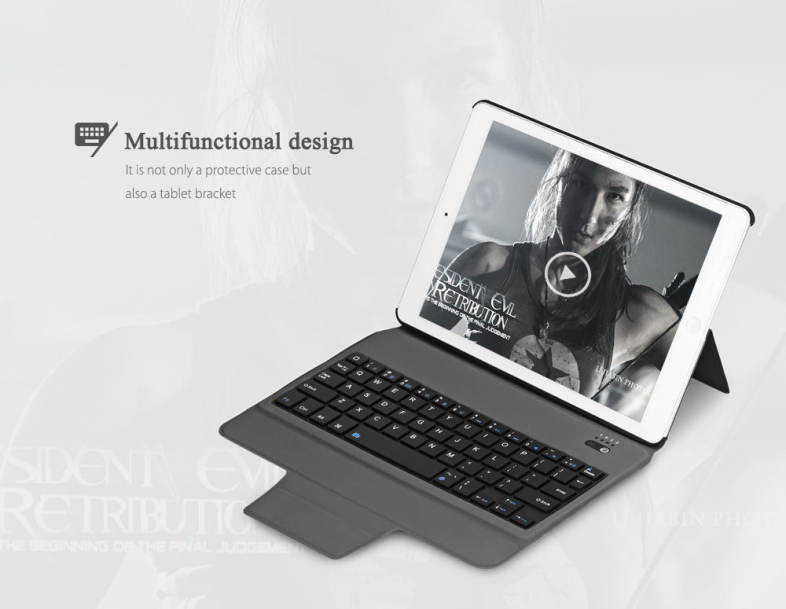 3 in 1 Universal Bluetooth Keyboard Tablet Protective Case with Stander for iPad Air 1 / Air 2 / iPad Pro 9.7