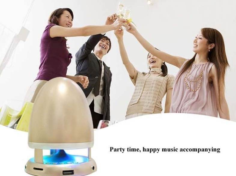 Bullet Shape MIC Wireless Bluetooth Music Speaker Built-in FM Radio with 7-Color Breathing Light for iPhone 6 / 6 Plus 5S 5C 5 4S 4 Computer Cellphone
