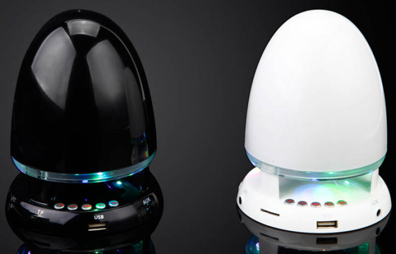 Bullet Shape MIC Wireless Bluetooth Music Speaker Built-in FM Radio with 7-Color Breathing Light for iPhone 6 / 6 Plus 5S 5C 5 4S 4 Computer Cellphone