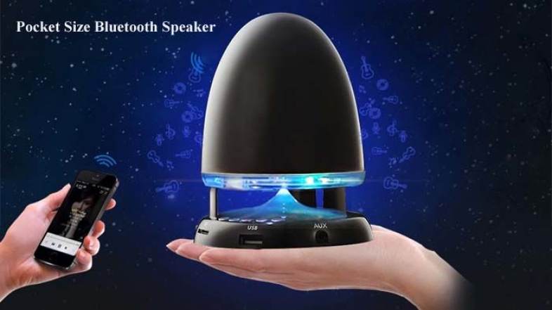 Bullet Shape MIC Wireless Bluetooth Music Speaker Built-in FM Radio with 7-Color Breathing Light for iPhone 6 / 6 Plus 5S 5C 5 4S 4 Computer Cellphone