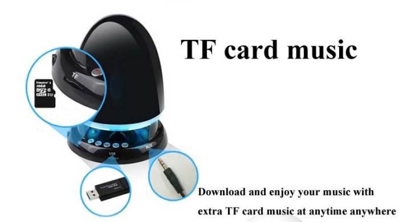 Bullet Shape MIC Wireless Bluetooth Music Speaker Built-in FM Radio with 7-Color Breathing Light for iPhone 6 / 6 Plus 5S 5C 5 4S 4 Computer Cellphone