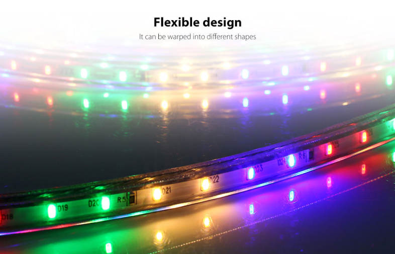 AC 220V 5M 360 LEDs Strip Light Waterproof Lamp with Controller
