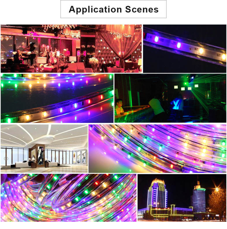 AC 220V 5M 360 LEDs Strip Light Waterproof Lamp with Controller