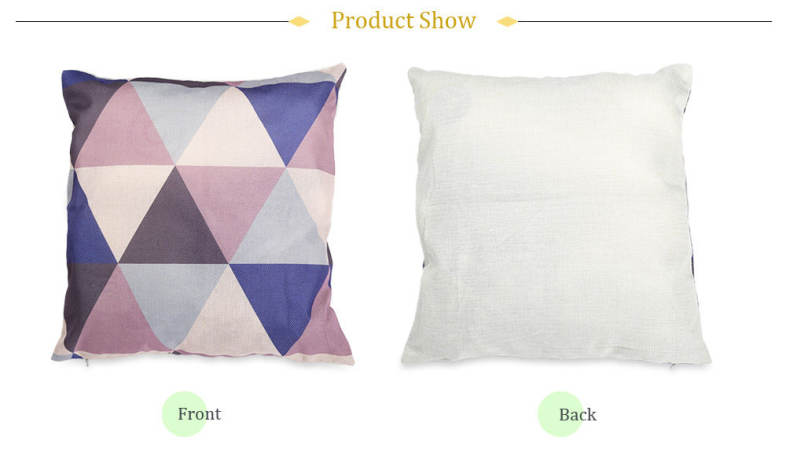 Geometric Triangle Cotton Linen Pillow Cushion Cover