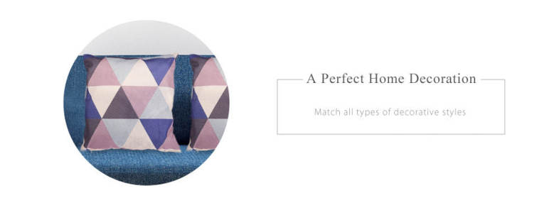 Geometric Triangle Cotton Linen Pillow Cushion Cover