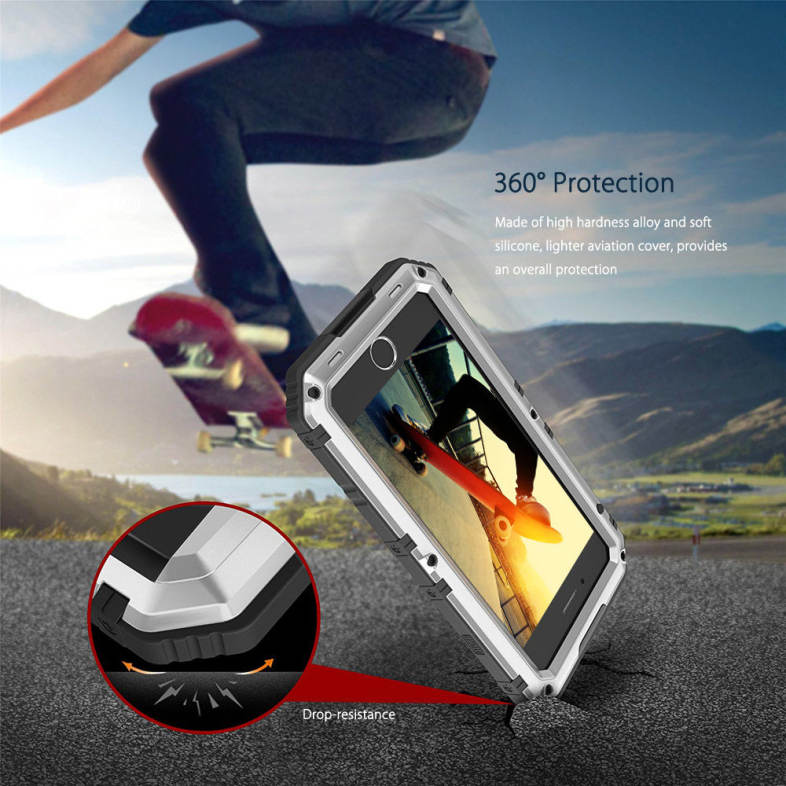 Sample IP68 Waterproof Dustproof Shockproof Aluminum Case Built-in Screen Protector for iPhone 7 Plus