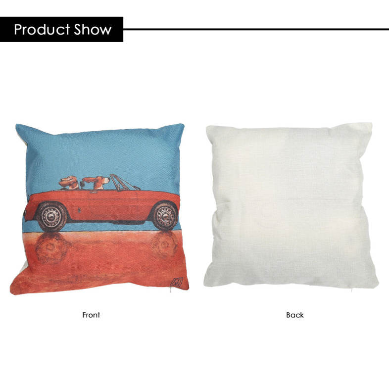 Cartoon Dog Cotton Linen Pillow Cushion Cover Home Decor