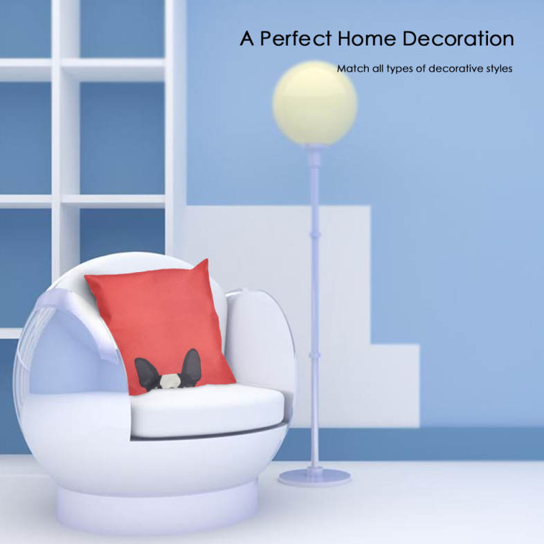 Hide Cat Dog Cotton Linen Pillow Cushion Cover Home Decor