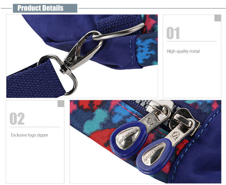 JINQIAOER Waterproof Cross Body Belt Chest Bag Mixed Colors Travel Shoulder Backpack