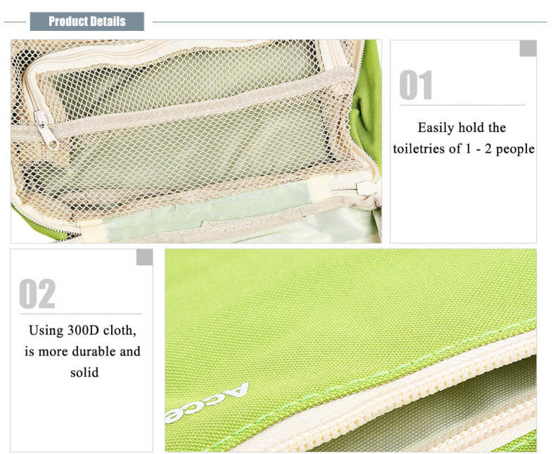 Multifunctional Water-resistant Travel Toothbrush Cosmetic Bags Toiletry Kit