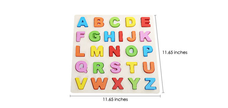 Mumama Animal Letter Wooden Building Block Puzzle Child Early Educational Toy