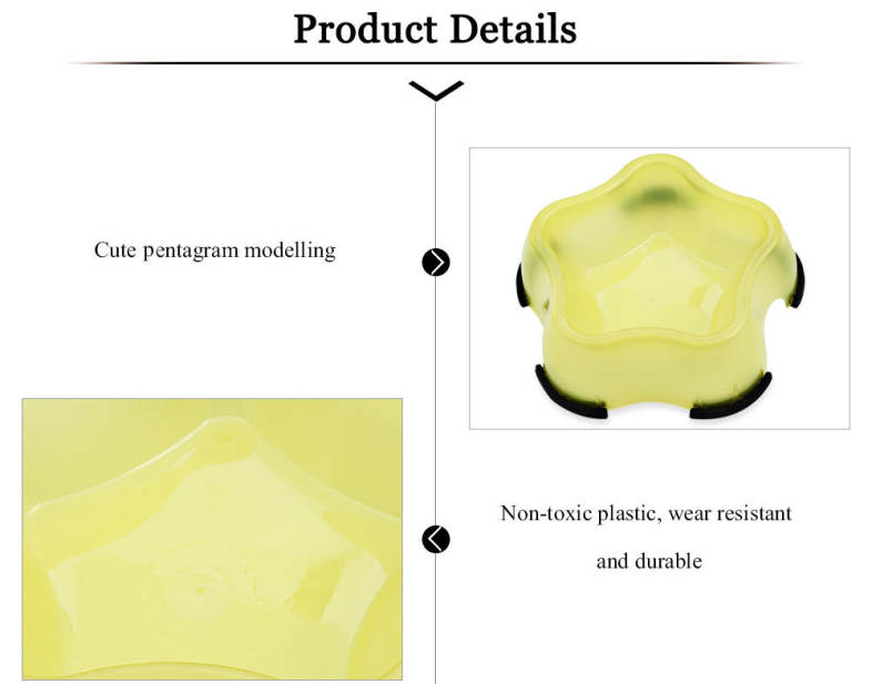 Transparent Plastic Pet Dog Cat Water Food Bowl