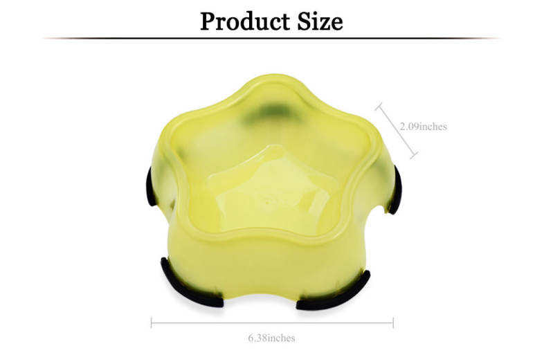 Transparent Plastic Pet Dog Cat Water Food Bowl