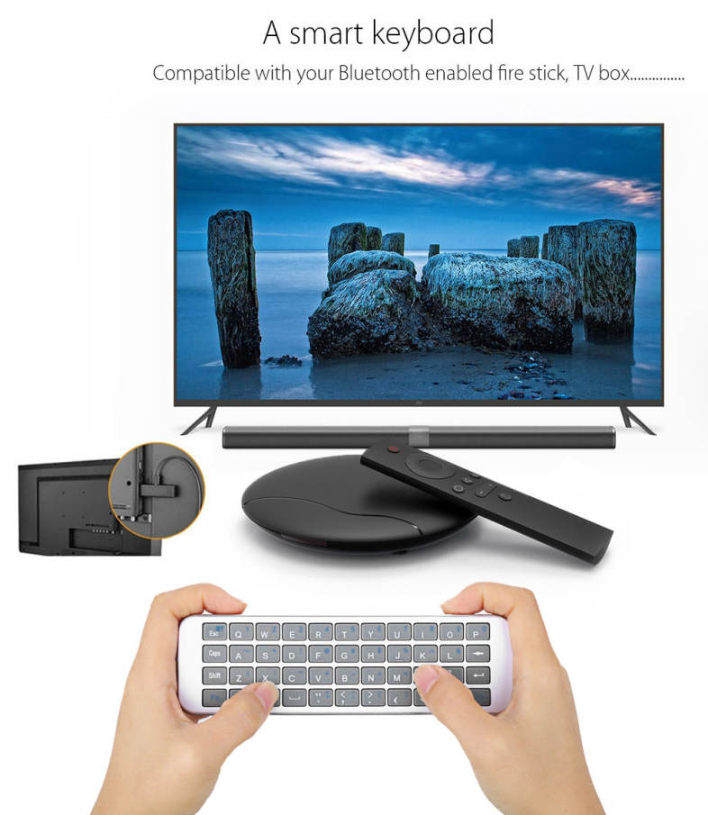 iPazzPort KP - 810 - 30B Wireless Bluetooth Keyboard for Fire TV Stick