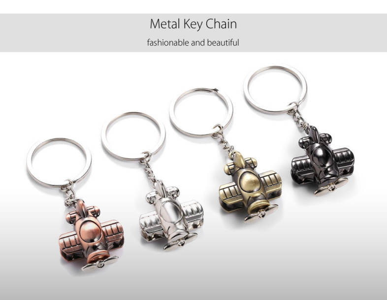 Metal Screw Propeller Key Chain Keyring Pendant Gift