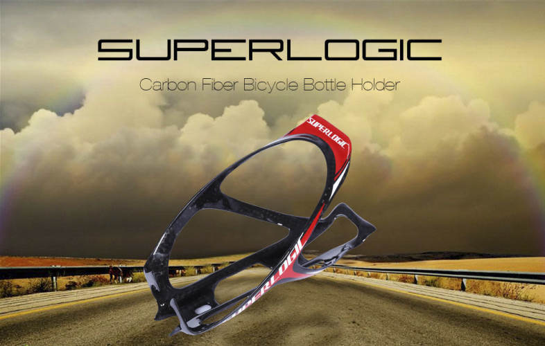 superlogic Carbon Fiber Ultralight Bicycle Water Bottle Cage Cycling Holder with Screws