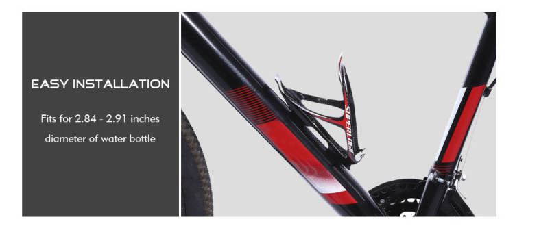 superlogic Carbon Fiber Ultralight Bicycle Water Bottle Cage Cycling Holder with Screws