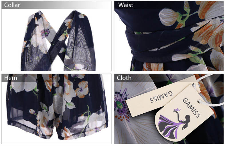 Sexy Chiffon Floral Print Jumpsuit for Women