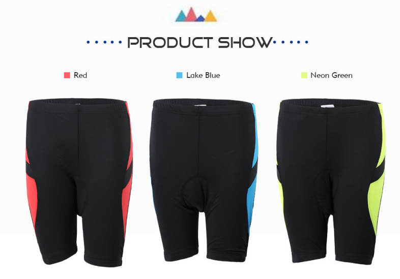 REALTOO Bicycle Uniform Silicone Gel Padded Cycling Shorts