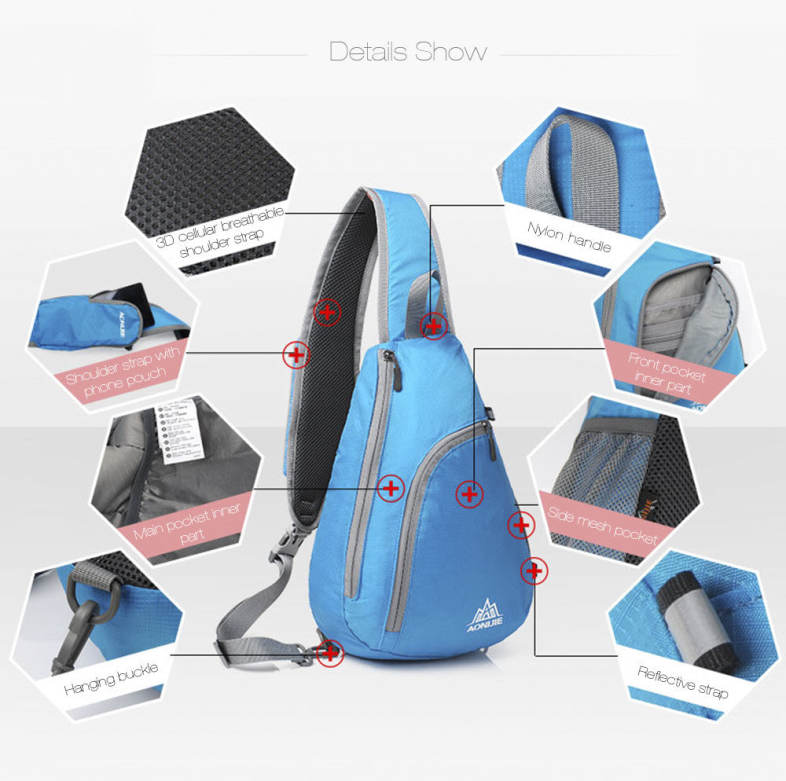 AONIJIE Hiking Cycling Climbing Chest Bag Single Shoulder Pack