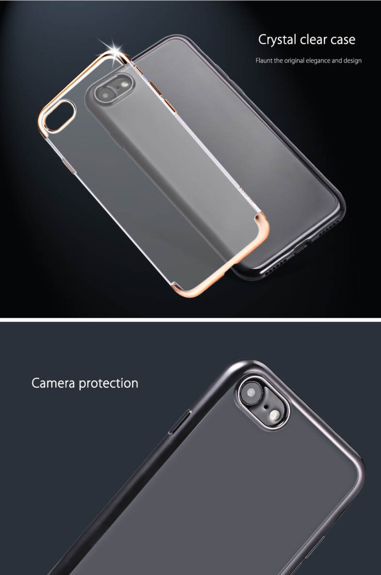 HOCO Glint Series Ultra Thin Electroplate Plating TPU Back Cover for iPhone 7