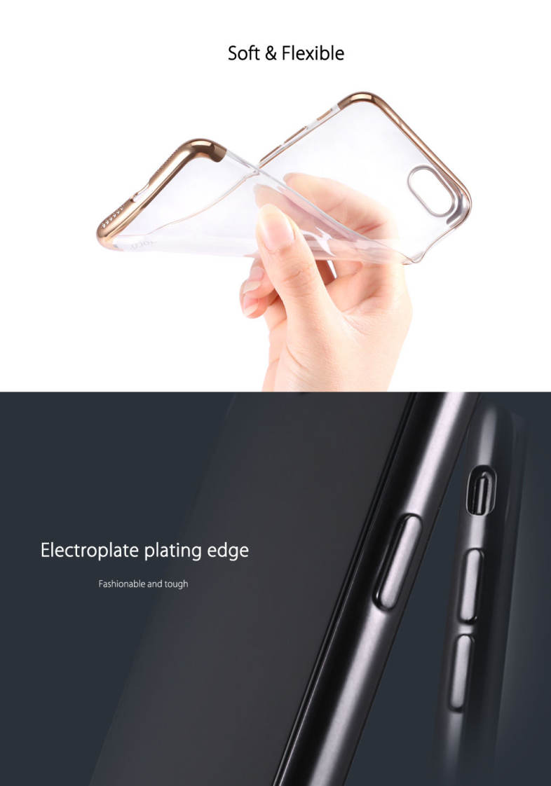 HOCO Glint Series Ultra Thin Electroplate Plating TPU Back Cover for iPhone 7