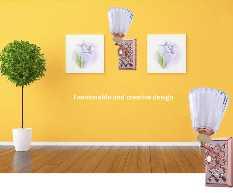Creative Design E14 LED Wall Lamp Acrylic Lampshade Bedroom Decorate Night Light