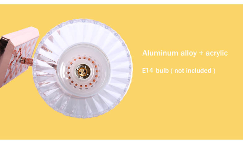 Creative Design E14 LED Wall Lamp Acrylic Lampshade Bedroom Decorate Night Light