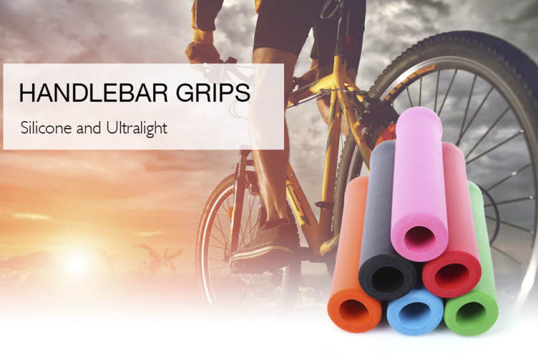 Paired MTB Silicone Ultralight Bike Handlebar Grips with Plugs Cycling Accessories