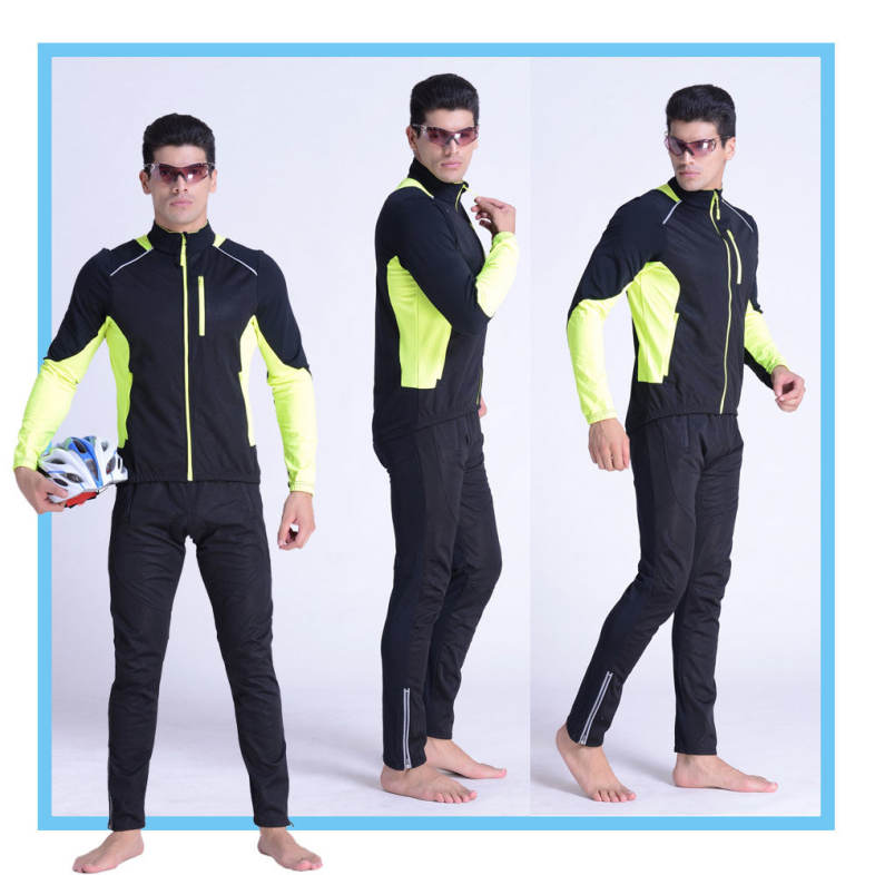 JAGGAD F0104 Outdoor Windproof Fleece Thermal Cycling Long Pants 3D Padded Bike Trousers