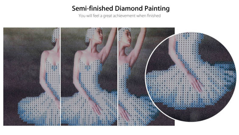 25 x 35cm Ballet Girl Drilled Needlework DIY Diamond Painting Cross Stitch Home Decoration