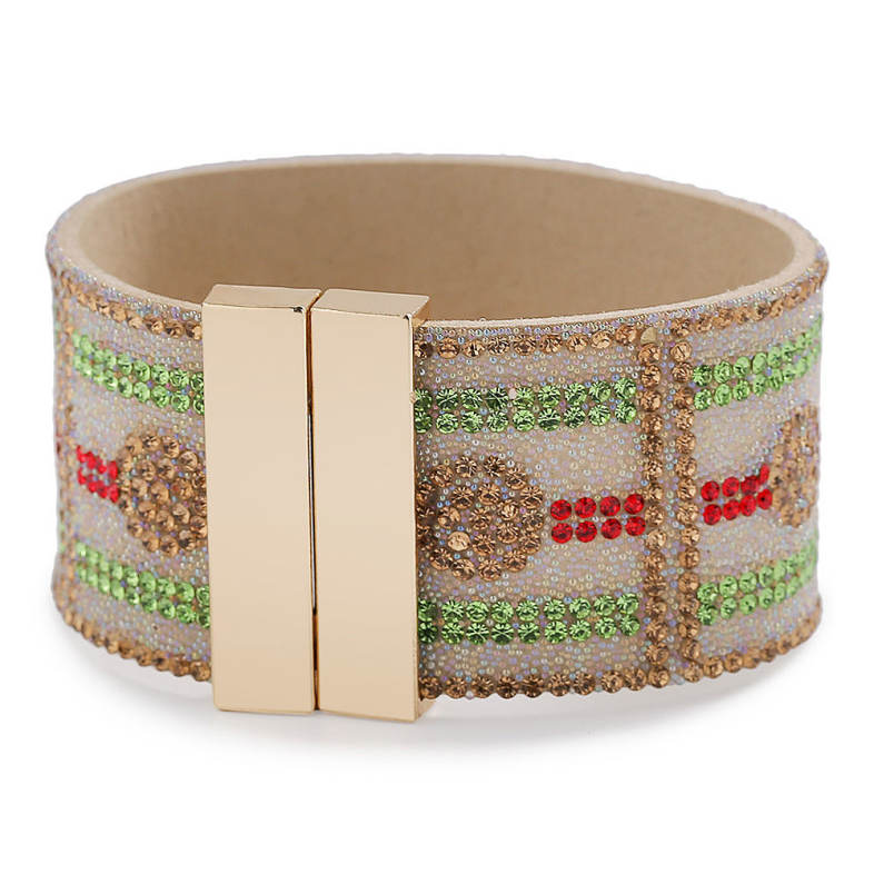 Cashmere Velvet Rhinestone Bracelet for Girls
