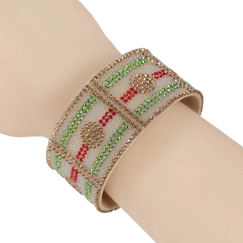 Cashmere Velvet Rhinestone Bracelet for Girls