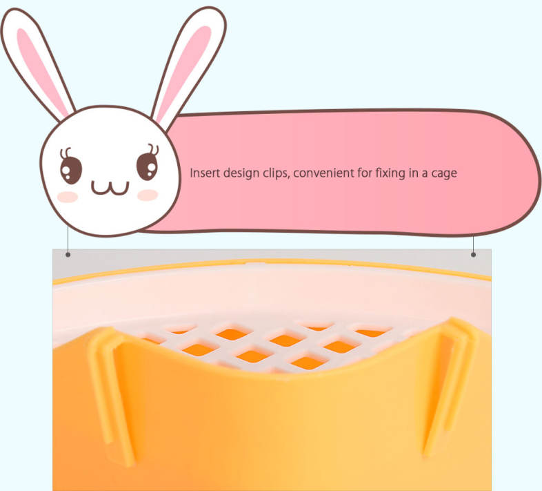 Plastic Triangle Shape Small Animals Rabbit Grid Toilet Tray