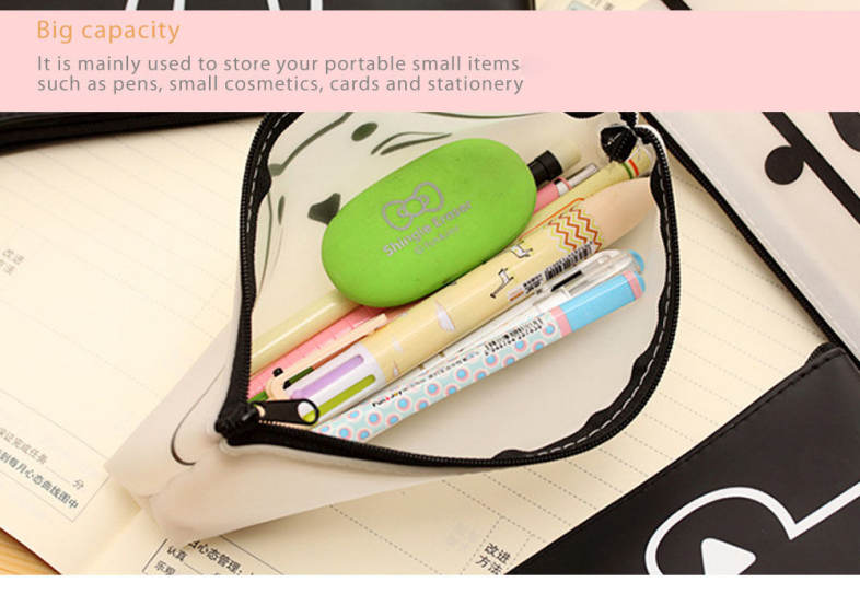 Lovely Cartoon Animal PU Pen Bag Writing Case