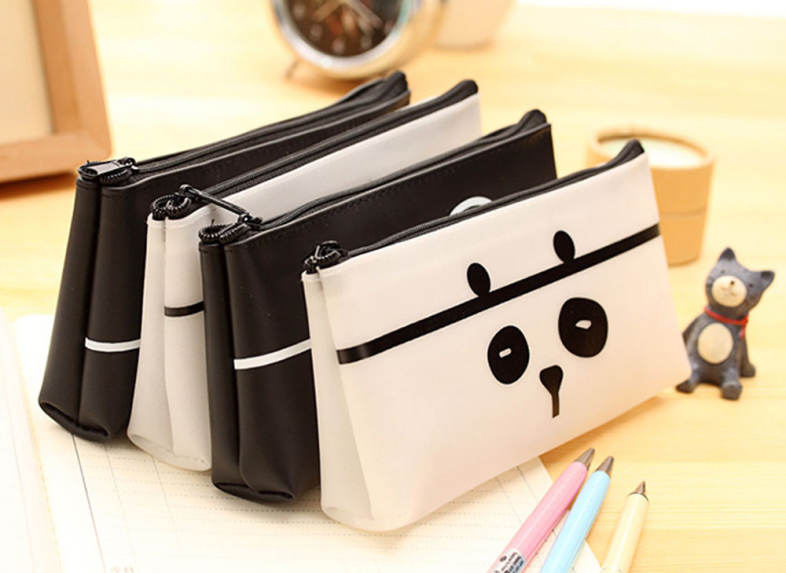 Lovely Cartoon Animal PU Pen Bag Writing Case