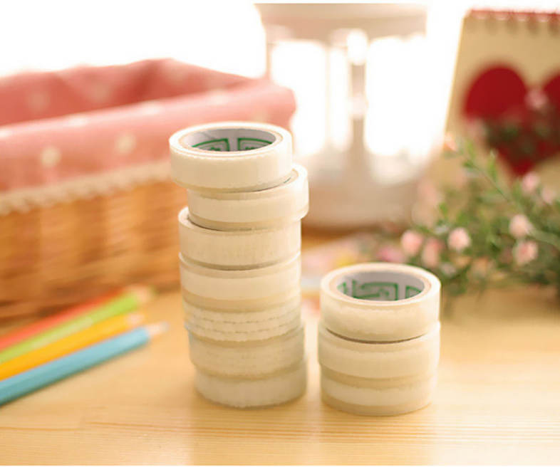 10pcs Transparent Adhesive Tape DIY Decorative Stationery Scrapbook Diary Decoration