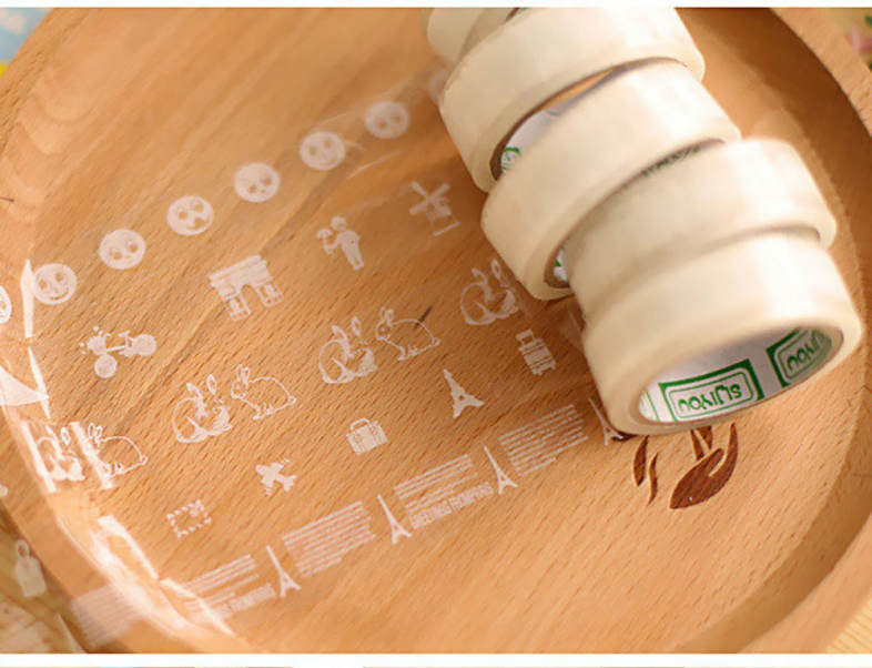 10pcs Transparent Adhesive Tape DIY Decorative Stationery Scrapbook Diary Decoration