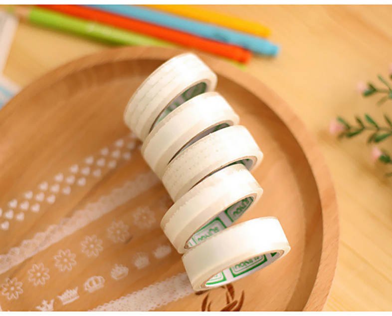 10pcs Transparent Adhesive Tape DIY Decorative Stationery Scrapbook Diary Decoration