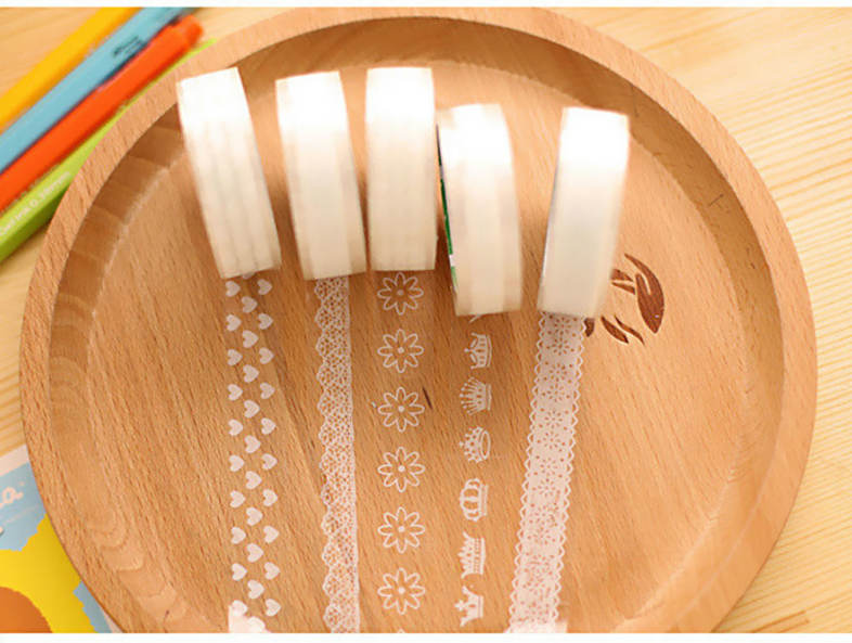 10pcs Transparent Adhesive Tape DIY Decorative Stationery Scrapbook Diary Decoration