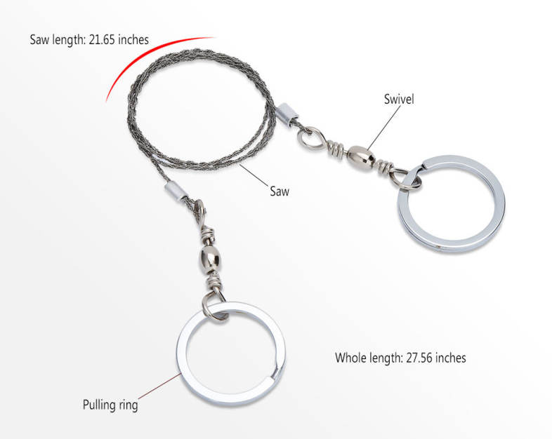 Aotu Portable Stainless Steel Wire Saw Outdoor Emergency Survival Gear