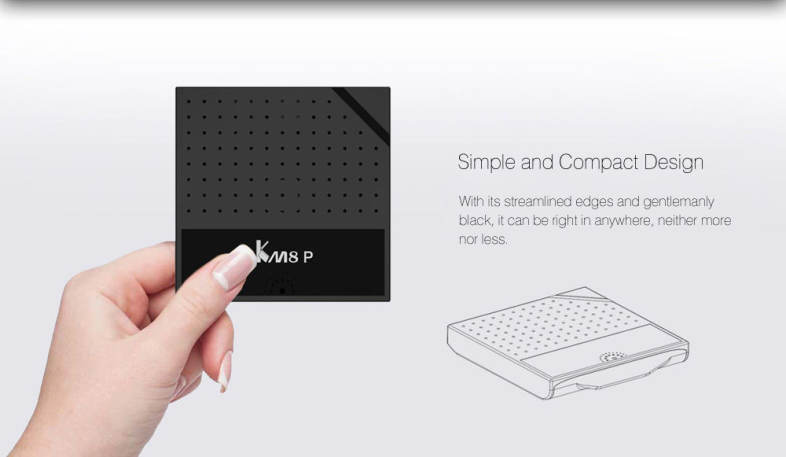 Mecool KM8 P TV Box Amlogic S912 Octa Core CPU Android 7.1 with KODI 17.0