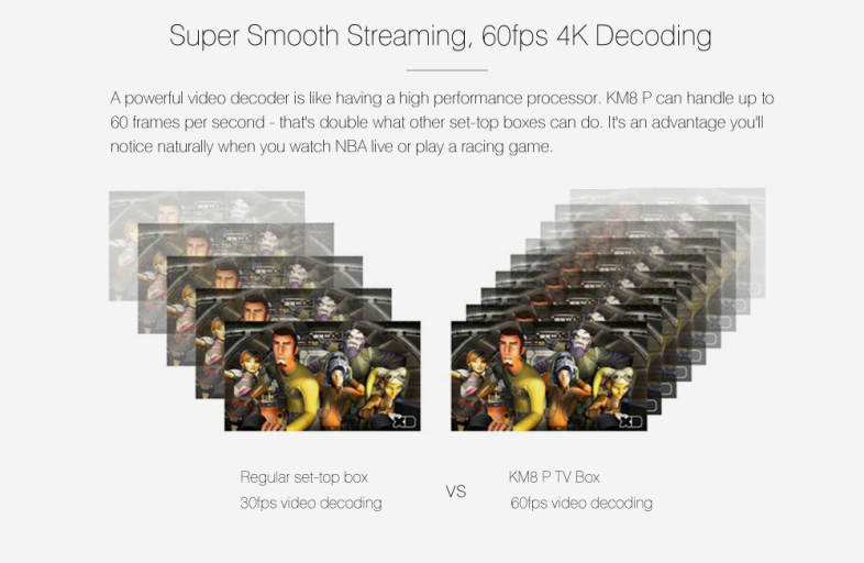 Mecool KM8 P TV Box Amlogic S912 Octa Core CPU Android 7.1 with KODI 17.0