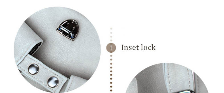 Guapabien Casual PU Leather Decorated Strap Cross-body Bag Preppy Style Backpack